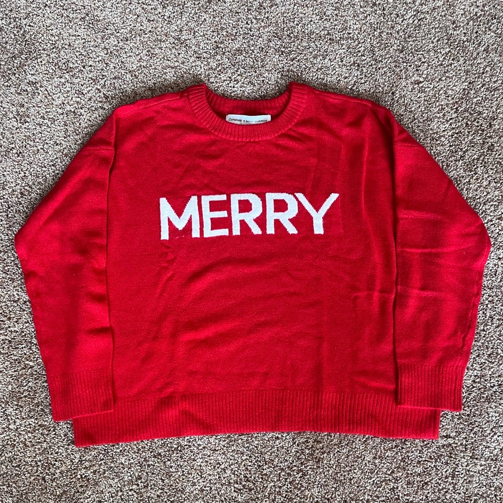 NWT Curations x Sarah Anderson‎ Women’s Holiday Red Sweater